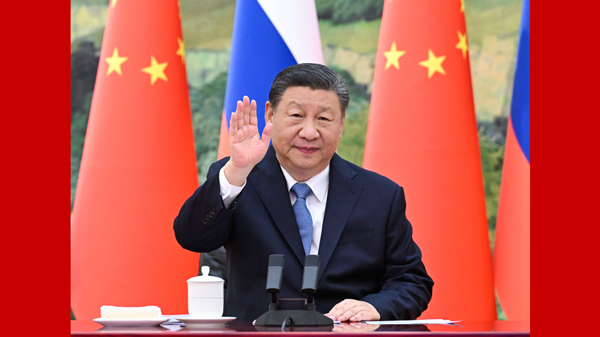 習近平同俄羅斯總統普京舉行視頻會晤